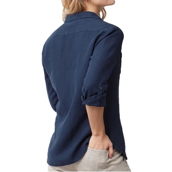 Tommy Bahama Women’s Two Palms Linen Shirt- in blue - Picture 3 of 16